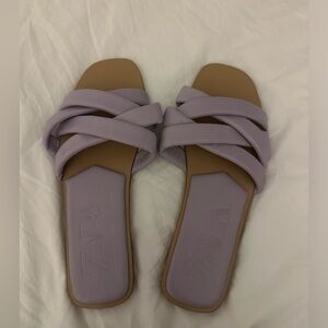 Zara purple faux leather sandals